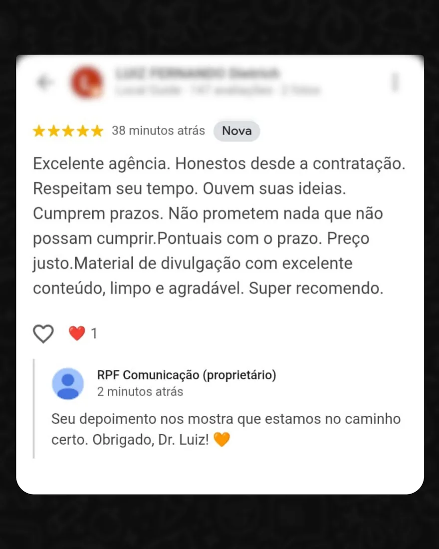 Mensagem de cliente da RPF no WhatsApp comemorando contratos fechados
